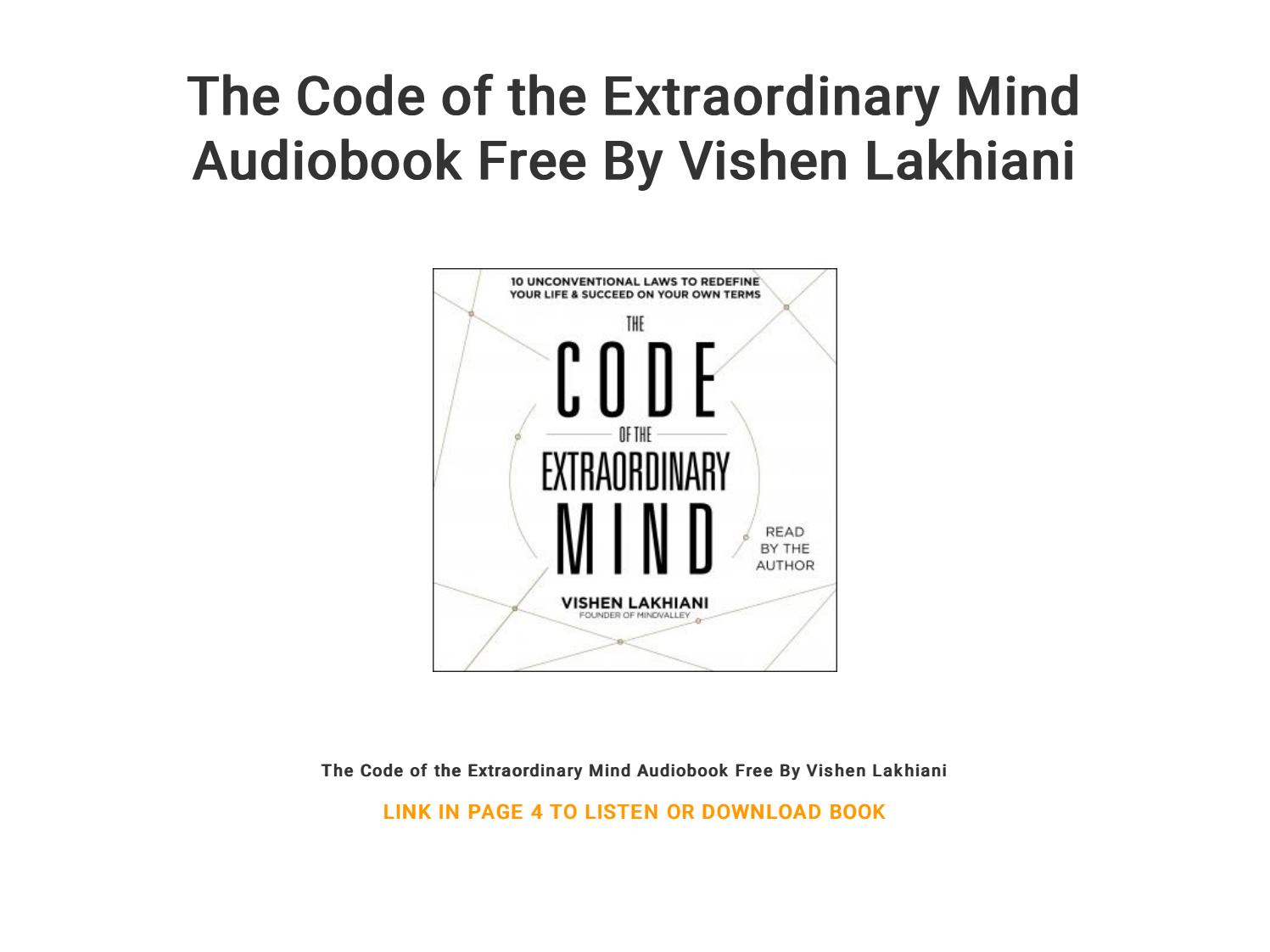 Code Of The Extraordinary Mind Download Free